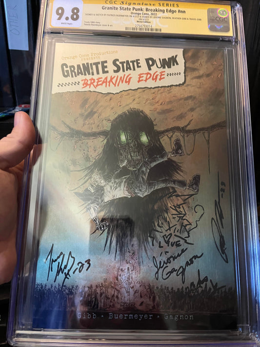 Granite State Punk: Breaking Edge (Scout - Metal) 9.8 REMARK/FULL TEAM SIGNED